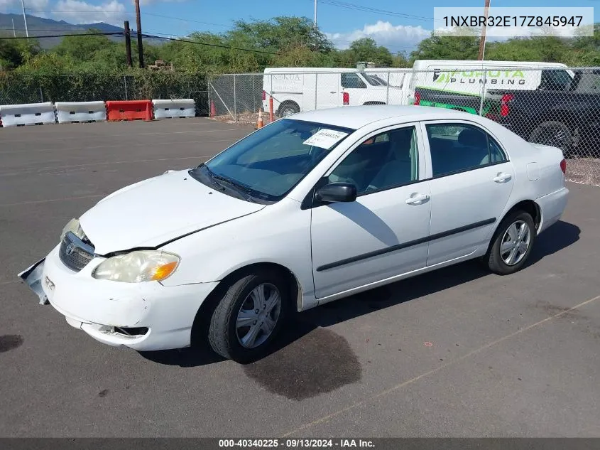 2007 Toyota Corolla Ce VIN: 1NXBR32E17Z845947 Lot: 40340225