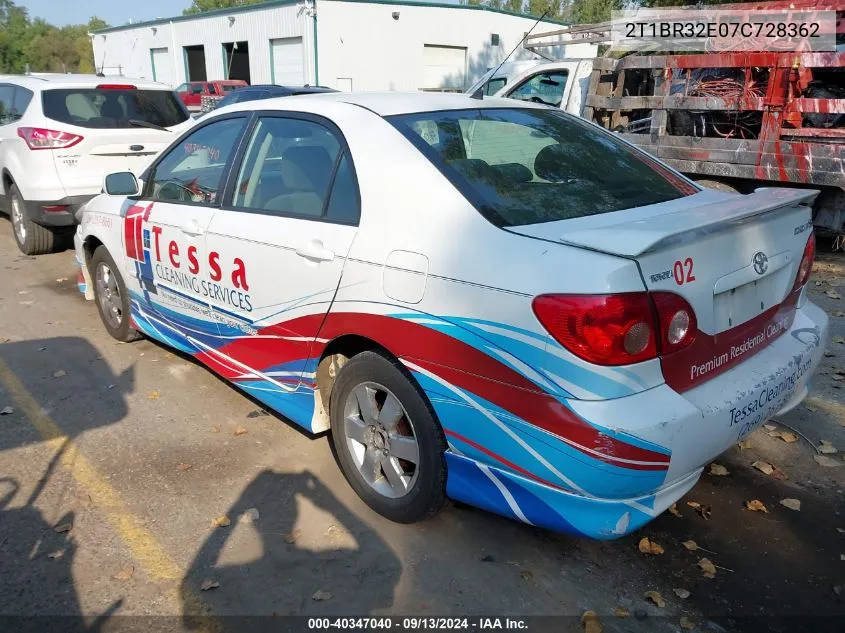 2007 Toyota Corolla S VIN: 2T1BR32E07C728362 Lot: 40347040