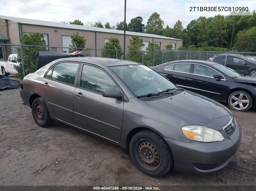 2007 Toyota Corolla Ce/Le/S VIN: 2T1BR30E57C810980 Lot: 40347248