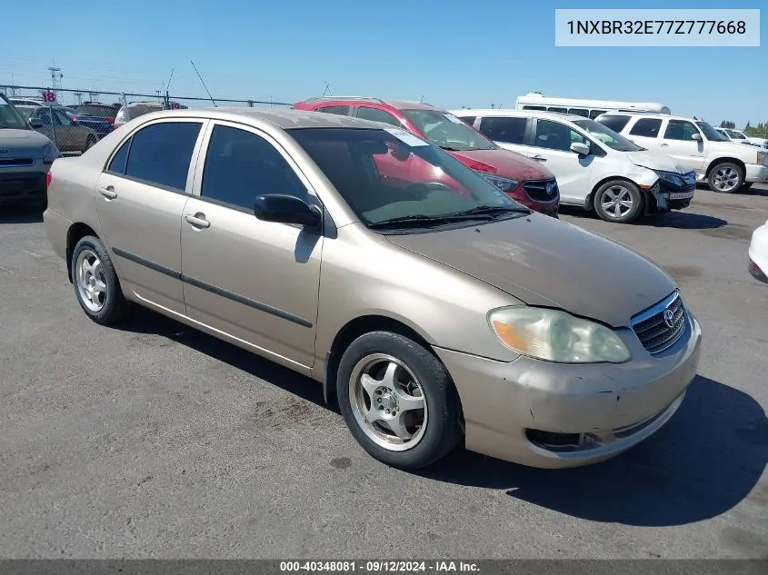 2007 Toyota Corolla Ce VIN: 1NXBR32E77Z777668 Lot: 40348081