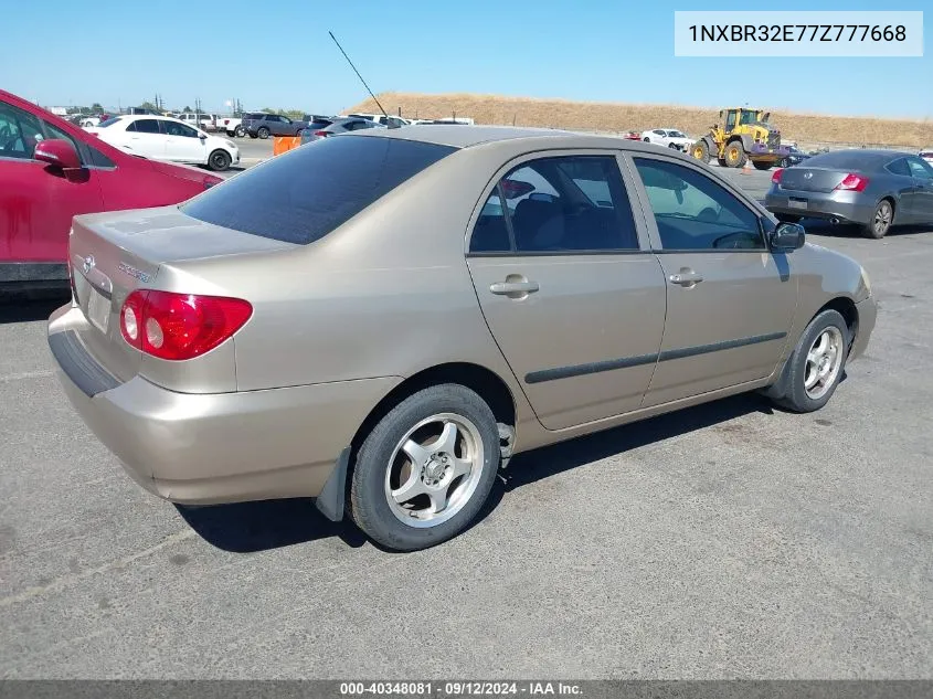 2007 Toyota Corolla Ce VIN: 1NXBR32E77Z777668 Lot: 40348081