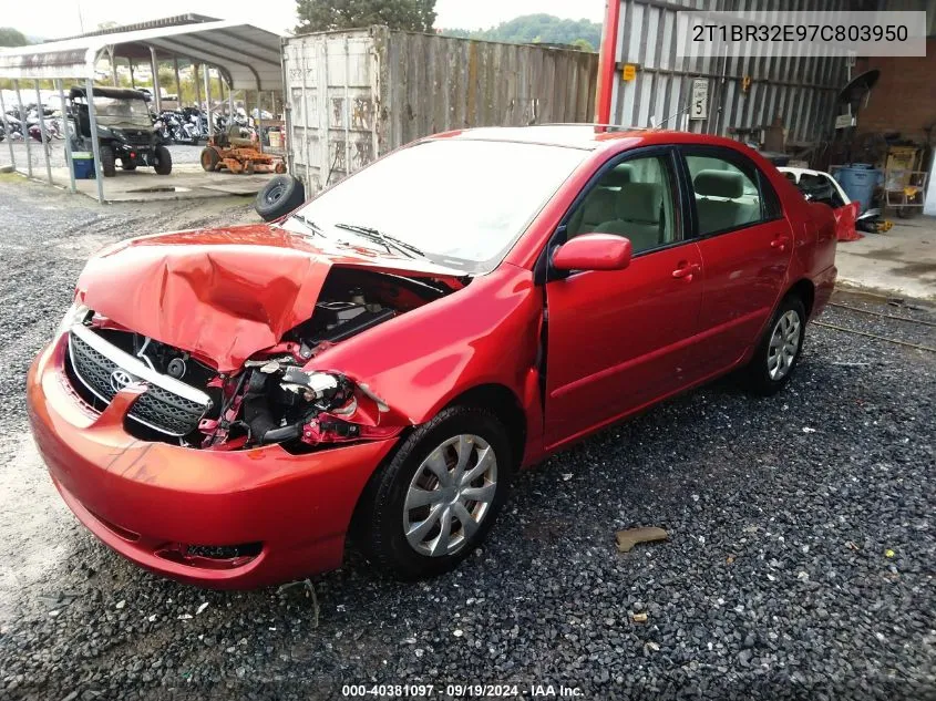 2007 Toyota Corolla Le VIN: 2T1BR32E97C803950 Lot: 40381097