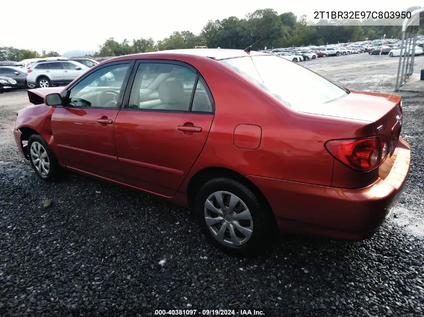 2007 Toyota Corolla Le VIN: 2T1BR32E97C803950 Lot: 40381097