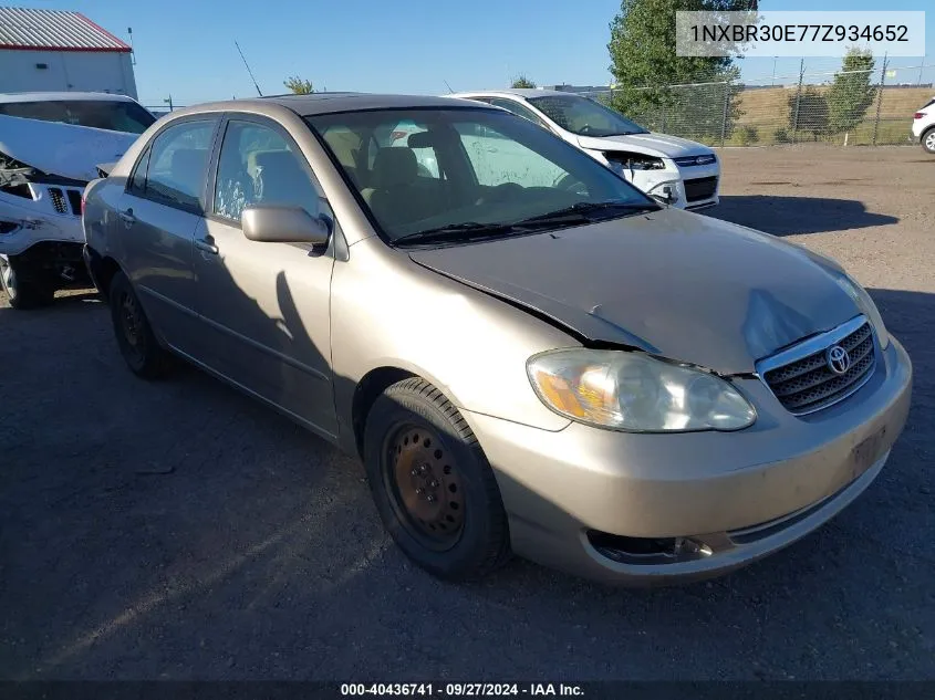 2007 Toyota Corolla Le VIN: 1NXBR30E77Z934652 Lot: 40436741