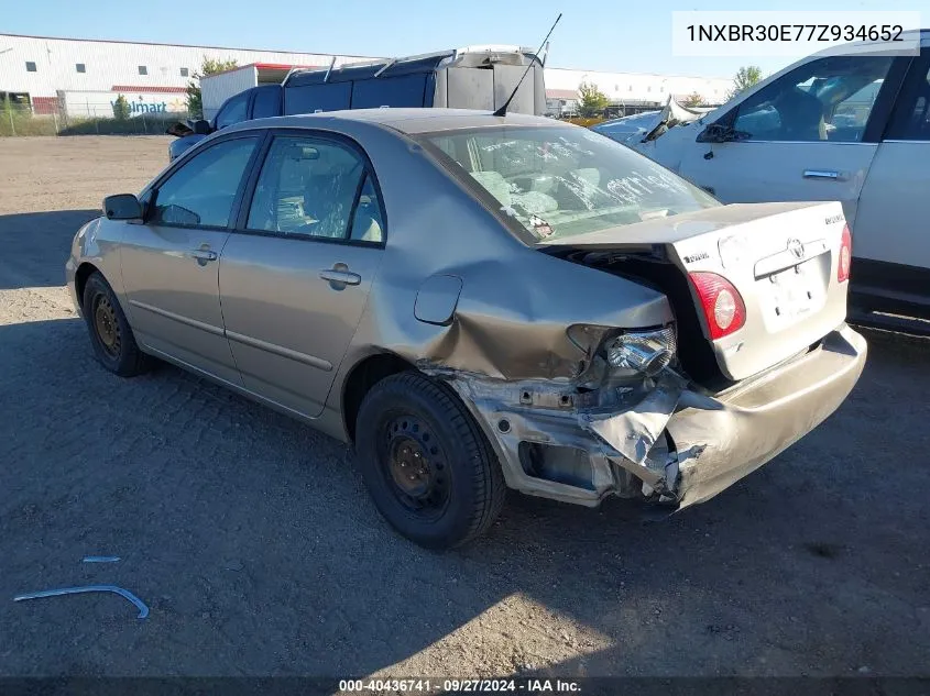 2007 Toyota Corolla Le VIN: 1NXBR30E77Z934652 Lot: 40436741