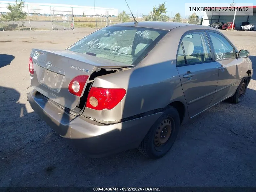 2007 Toyota Corolla Le VIN: 1NXBR30E77Z934652 Lot: 40436741