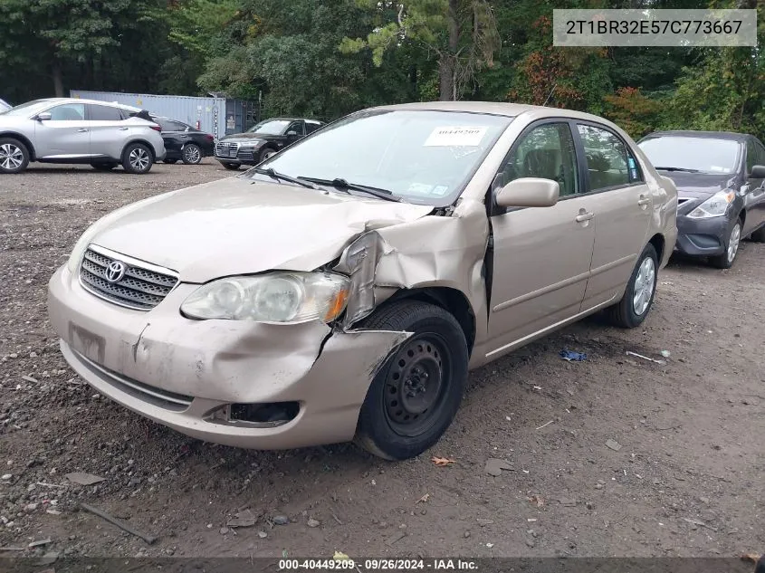 2007 Toyota Corolla Le VIN: 2T1BR32E57C773667 Lot: 40449209