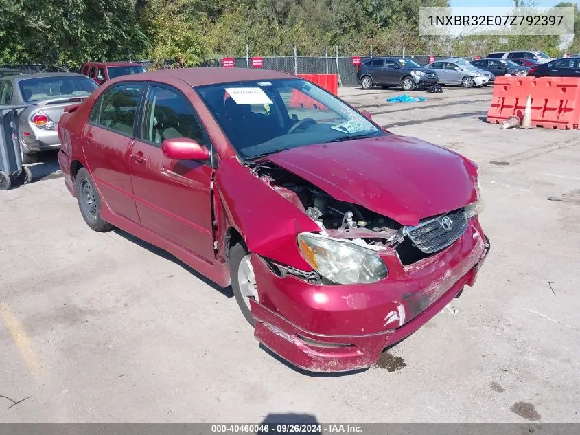 2007 Toyota Corolla S VIN: 1NXBR32E07Z792397 Lot: 40460046