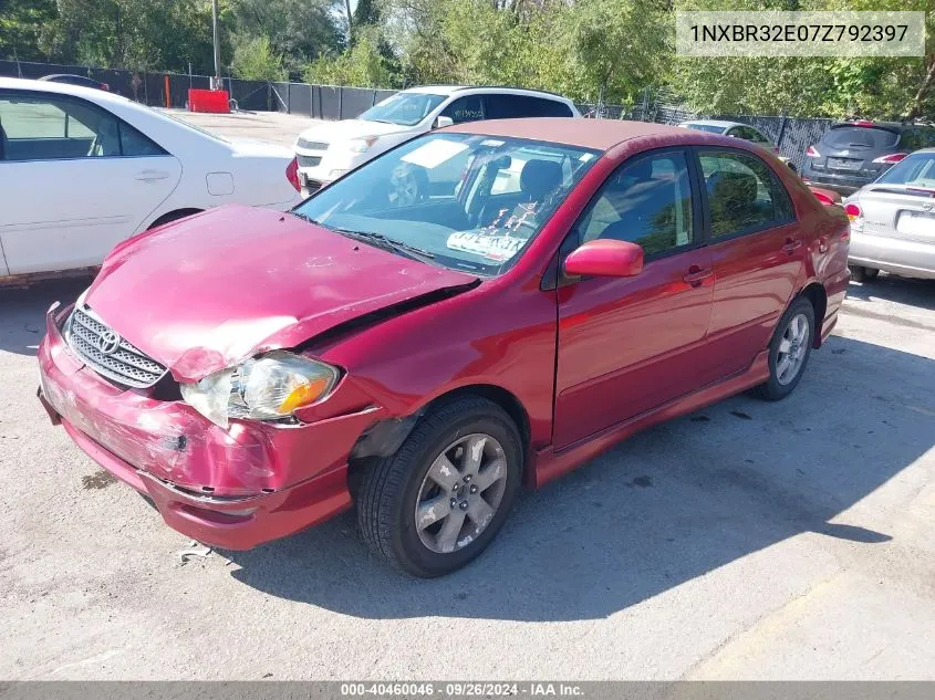 2007 Toyota Corolla S VIN: 1NXBR32E07Z792397 Lot: 40460046