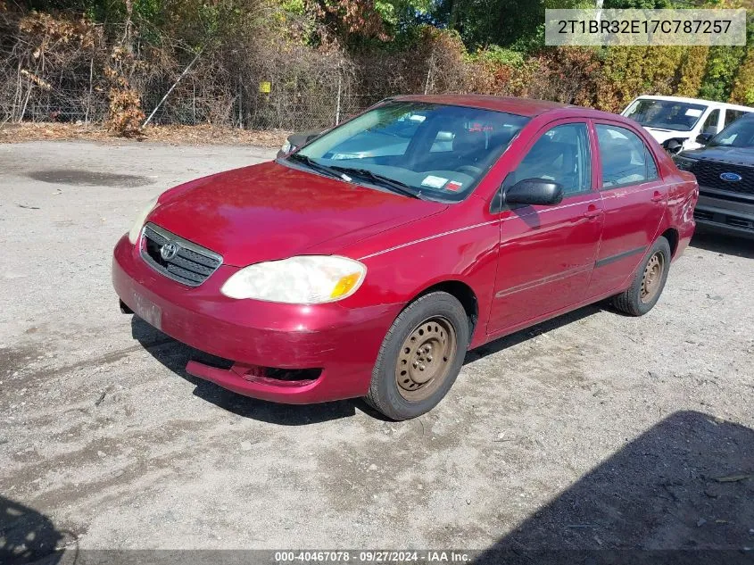 2007 Toyota Corolla Ce VIN: 2T1BR32E17C787257 Lot: 40467078