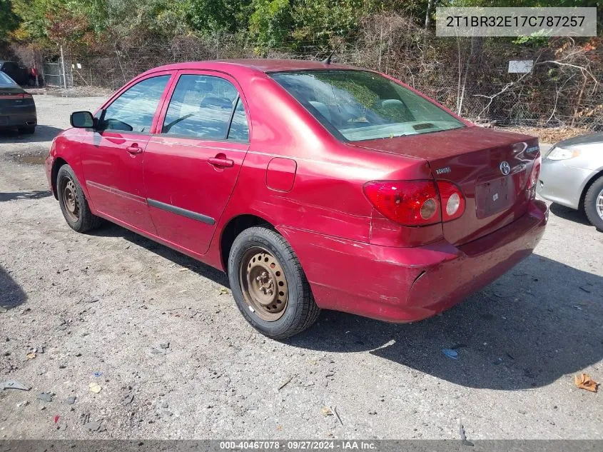 2007 Toyota Corolla Ce VIN: 2T1BR32E17C787257 Lot: 40467078