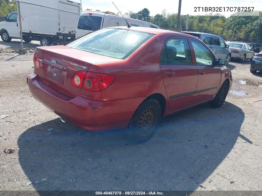 2007 Toyota Corolla Ce VIN: 2T1BR32E17C787257 Lot: 40467078