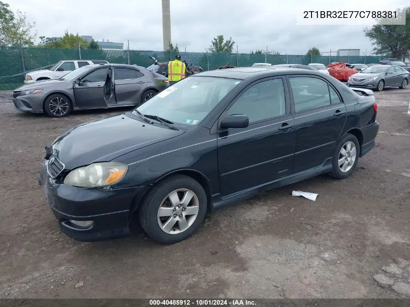 2007 Toyota Corolla S VIN: 2T1BR32E77C788381 Lot: 40485912