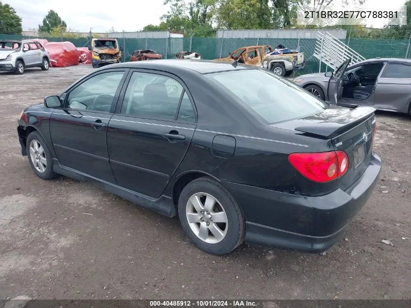 2007 Toyota Corolla S VIN: 2T1BR32E77C788381 Lot: 40485912