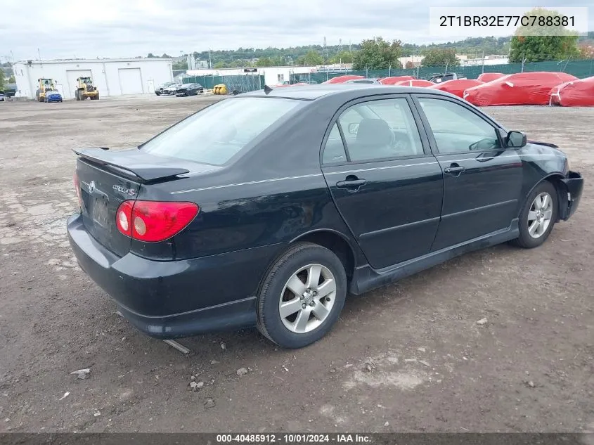 2007 Toyota Corolla S VIN: 2T1BR32E77C788381 Lot: 40485912