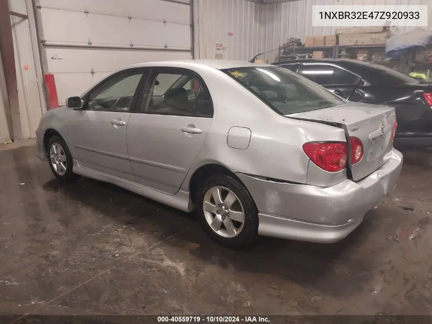 2007 Toyota Corolla S VIN: 1NXBR32E47Z920933 Lot: 40559719