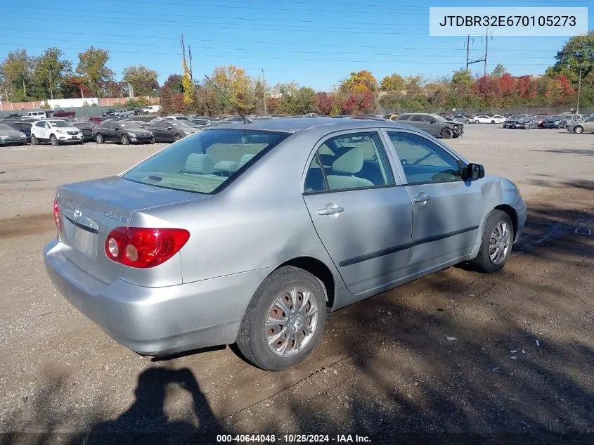 2007 Toyota Corolla Ce VIN: JTDBR32E670105273 Lot: 40644048