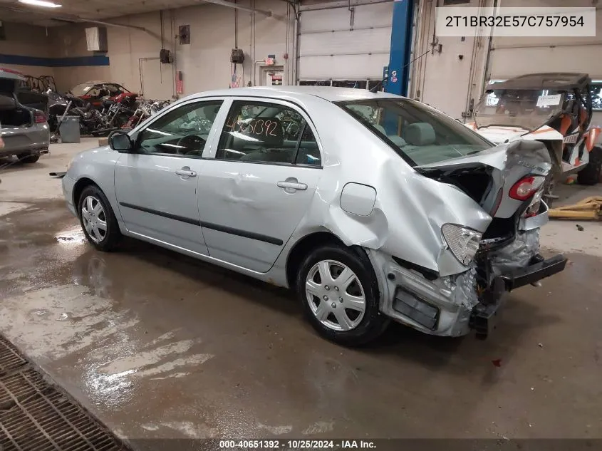 2007 Toyota Corolla Ce VIN: 2T1BR32E57C757954 Lot: 40651392