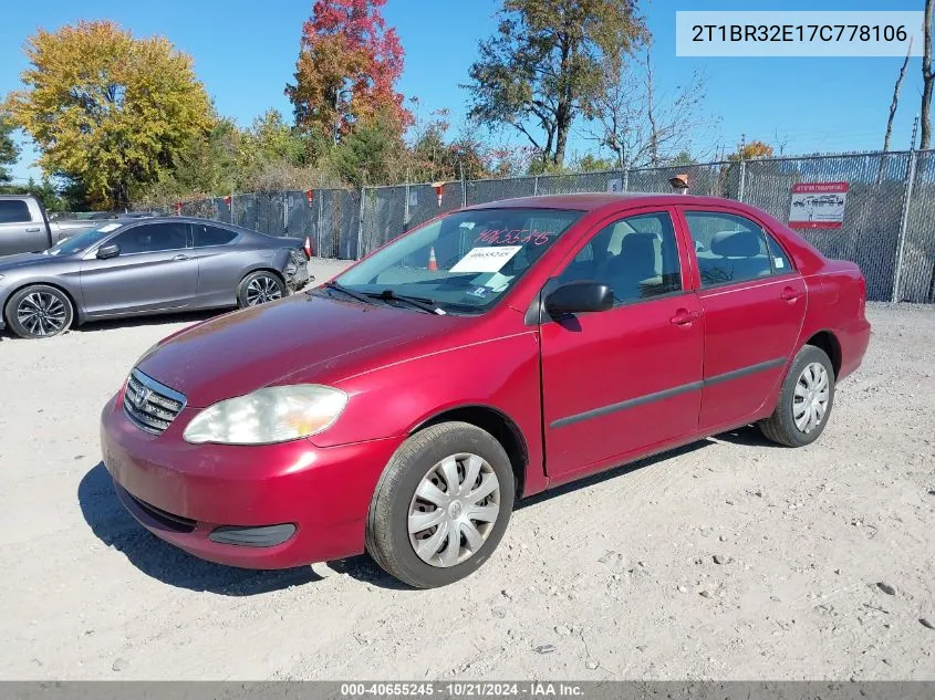 2T1BR32E17C778106 2007 Toyota Corolla Ce/Le/S