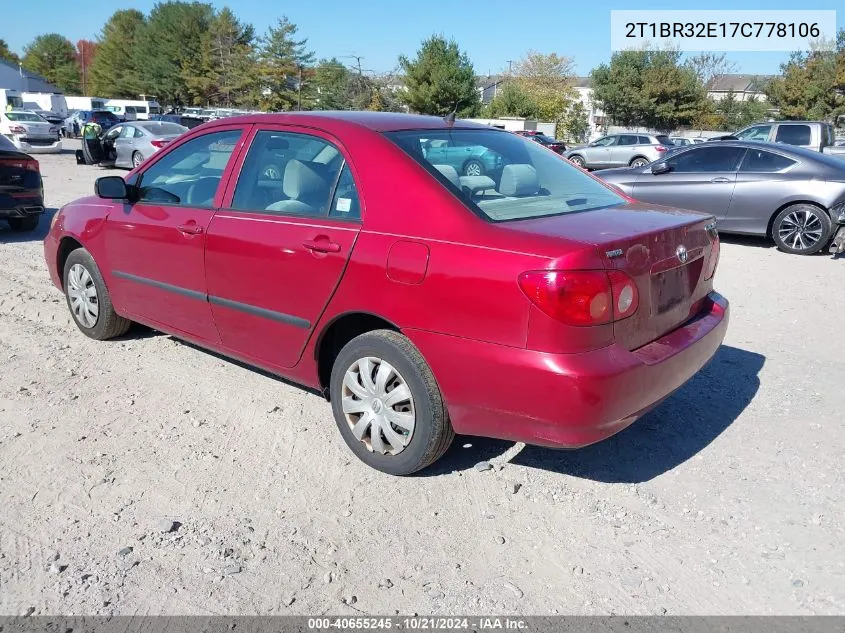 2T1BR32E17C778106 2007 Toyota Corolla Ce/Le/S