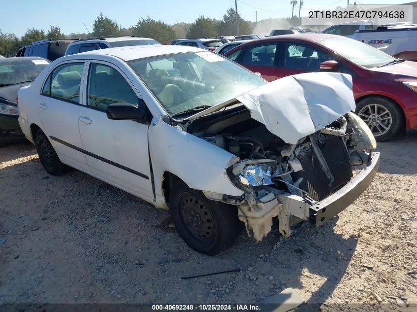 2007 Toyota Corolla Ce VIN: 2T1BR32E47C794638 Lot: 40692248