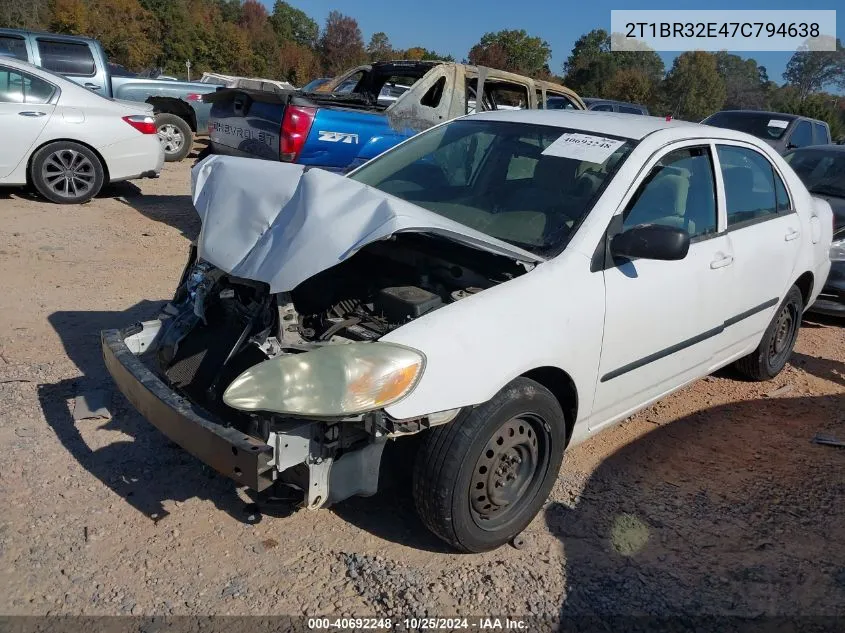 2007 Toyota Corolla Ce VIN: 2T1BR32E47C794638 Lot: 40692248