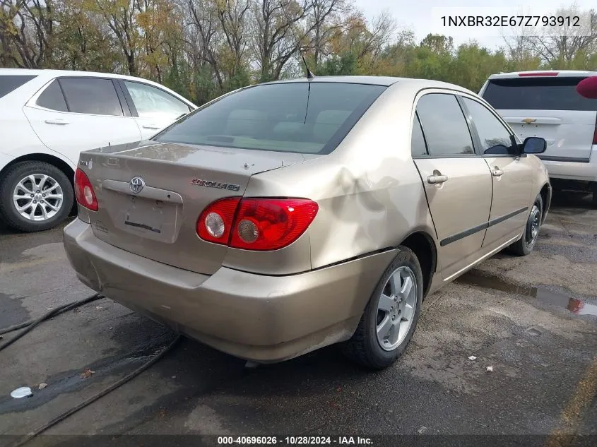 2007 Toyota Corolla Ce VIN: 1NXBR32E67Z793912 Lot: 40696026