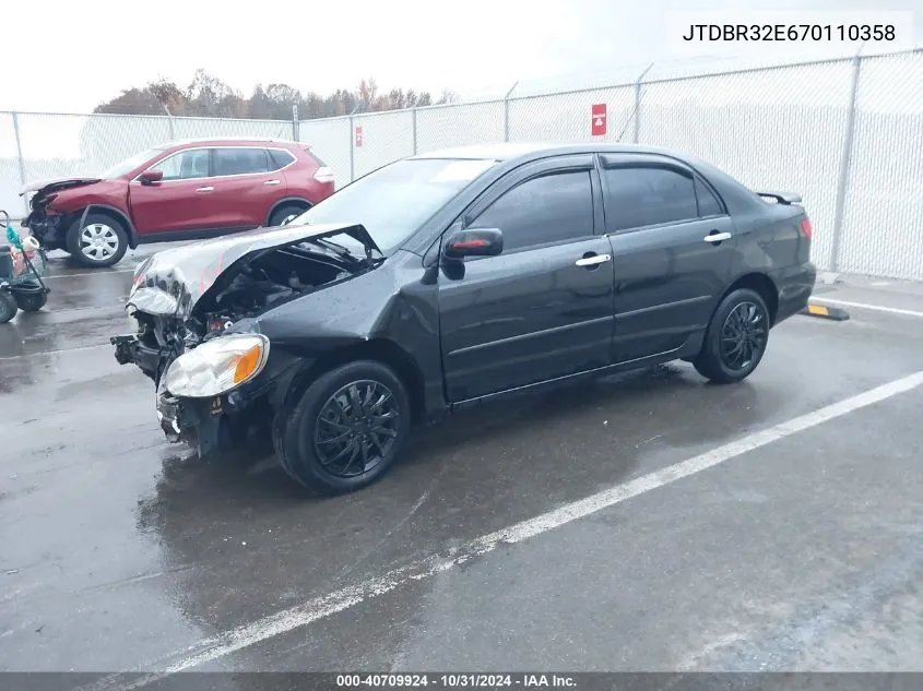 2007 Toyota Corolla Ce VIN: JTDBR32E670110358 Lot: 40709924