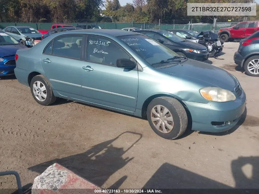 2007 Toyota Corolla Le VIN: 2T1BR32E27C727598 Lot: 40723163