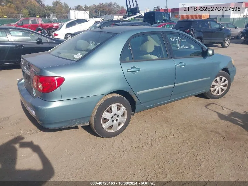 2007 Toyota Corolla Le VIN: 2T1BR32E27C727598 Lot: 40723163