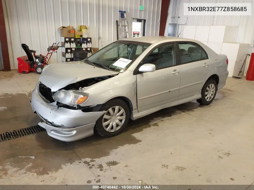 2007 Toyota Corolla S VIN: 1NXBR32E77Z858685 Lot: 40740442