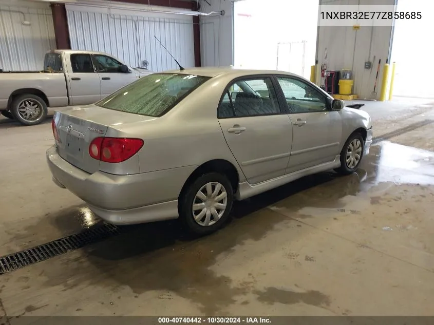 2007 Toyota Corolla S VIN: 1NXBR32E77Z858685 Lot: 40740442