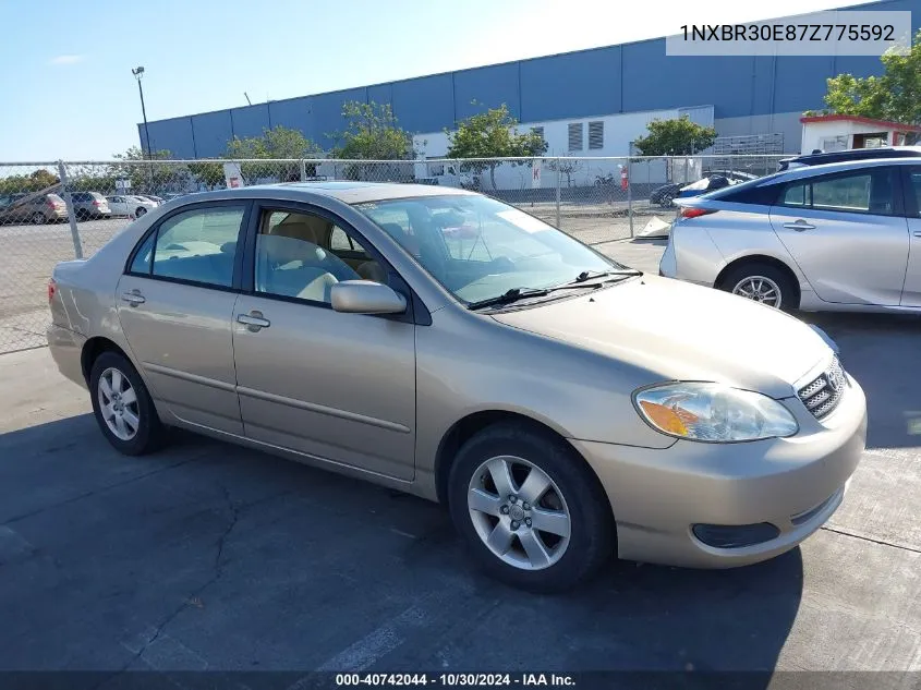 2007 Toyota Corolla Le VIN: 1NXBR30E87Z775592 Lot: 40742044