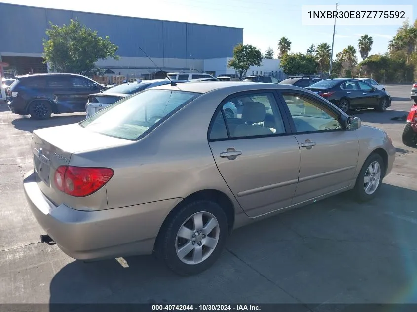 2007 Toyota Corolla Le VIN: 1NXBR30E87Z775592 Lot: 40742044