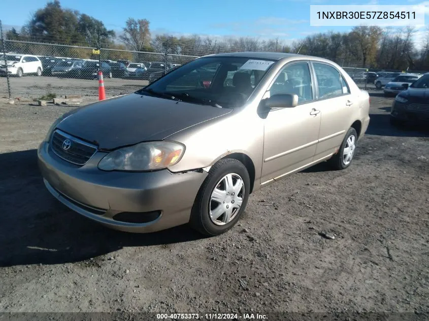 2007 Toyota Corolla Le VIN: 1NXBR30E57Z854511 Lot: 40753373