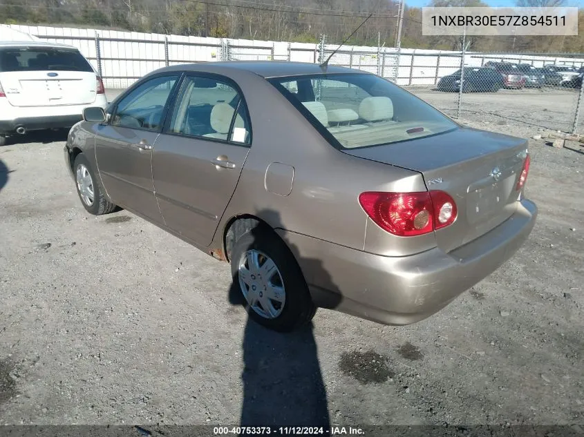 2007 Toyota Corolla Le VIN: 1NXBR30E57Z854511 Lot: 40753373