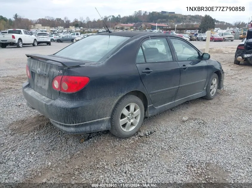 2007 Toyota Corolla S VIN: 1NXBR30E77Z790858 Lot: 40753631