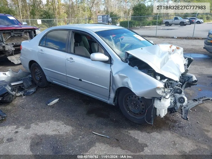 2007 Toyota Corolla Le VIN: 2T1BR32E27C777983 Lot: 40759762