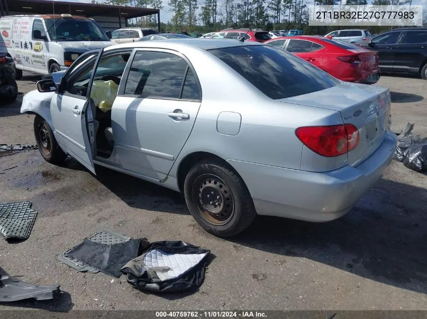 2007 Toyota Corolla Le VIN: 2T1BR32E27C777983 Lot: 40759762