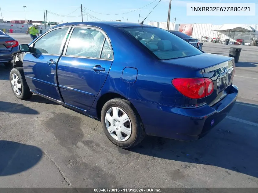 2007 Toyota Corolla Le VIN: 1NXBR32E67Z880421 Lot: 40773015