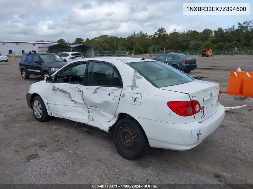 2007 Toyota Corolla Le VIN: 1NXBR32EX7Z894600 Lot: 40778371