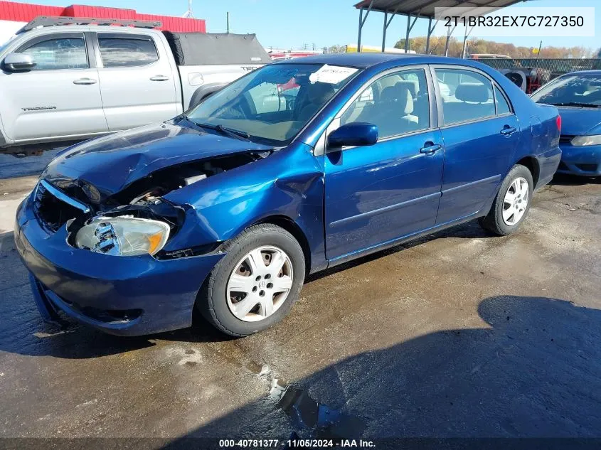 2007 Toyota Corolla Le VIN: 2T1BR32EX7C727350 Lot: 40781377