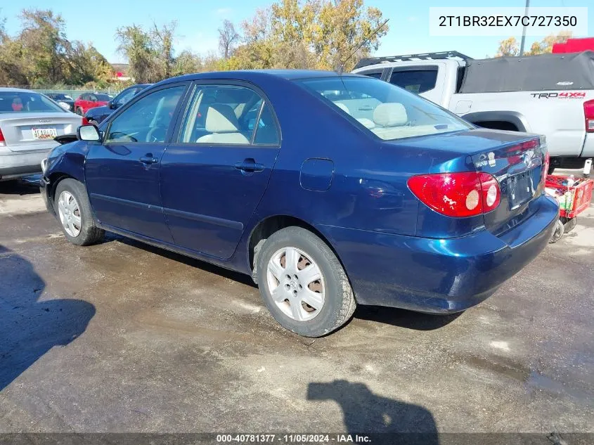 2007 Toyota Corolla Le VIN: 2T1BR32EX7C727350 Lot: 40781377