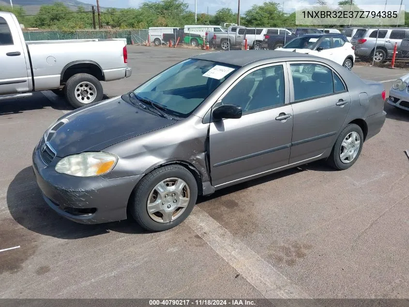 2007 Toyota Corolla Ce VIN: 1NXBR32E37Z794385 Lot: 40790217