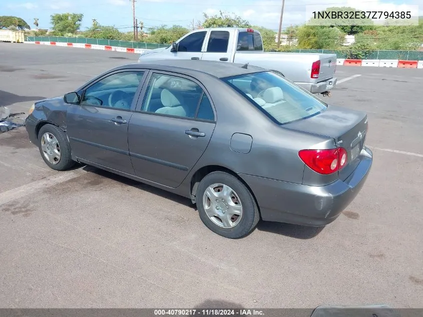 2007 Toyota Corolla Ce VIN: 1NXBR32E37Z794385 Lot: 40790217