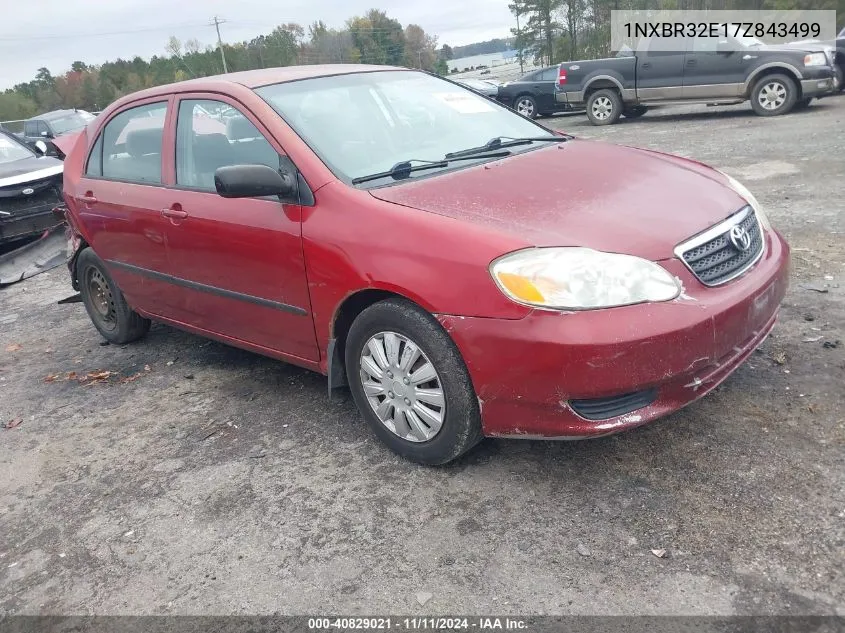 2007 Toyota Corolla Ce VIN: 1NXBR32E17Z843499 Lot: 40829021