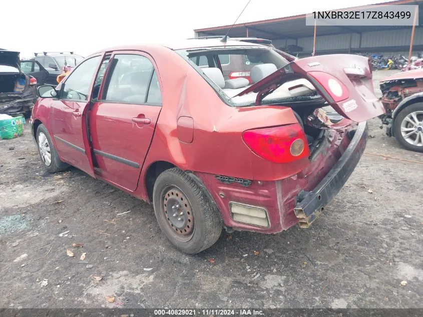 2007 Toyota Corolla Ce VIN: 1NXBR32E17Z843499 Lot: 40829021