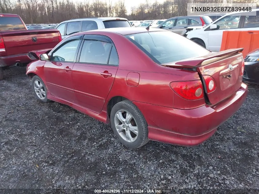 2007 Toyota Corolla Ce VIN: 1NXBR32E87Z839448 Lot: 40829296