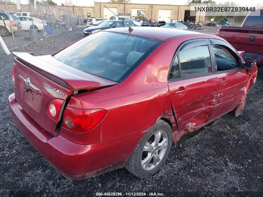 2007 Toyota Corolla Ce VIN: 1NXBR32E87Z839448 Lot: 40829296