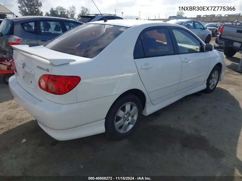 2007 Toyota Corolla S VIN: 1NXBR30EX7Z775366 Lot: 40858272